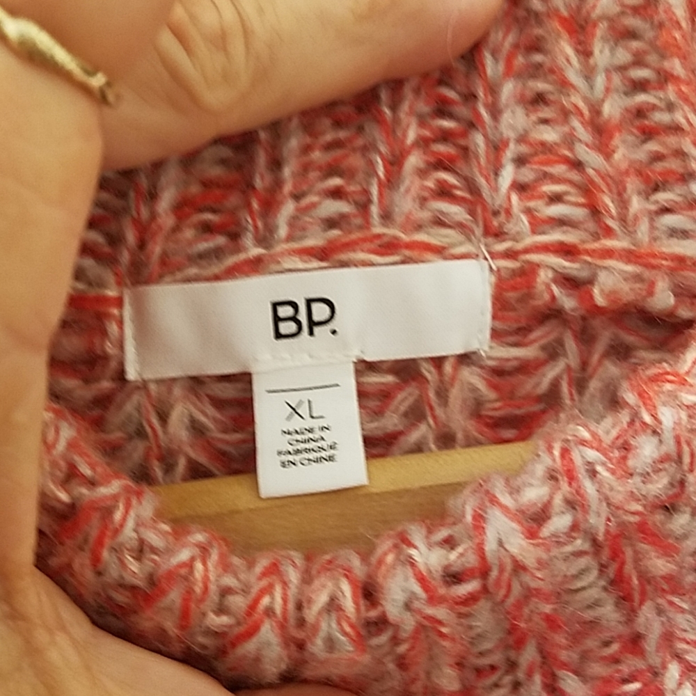 BP. | Red Chinoise Oversized Marl Stitch Sweater - Picture 8 of 8